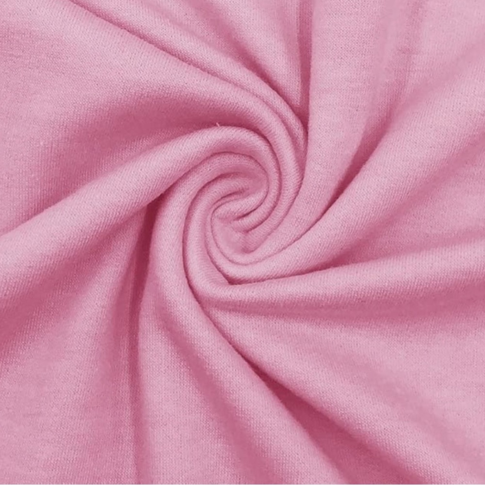 Pink Hooded Half Button Drop Shoulder Long Sleeve Pullover Sweatshirt - Picture 6 of 9